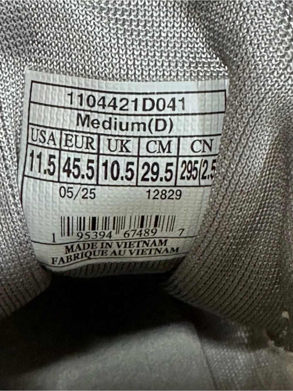 Brooks Ghost 17 Men Running Shoes 11.5 D Primer Gray/Oyster Mushroom 1104421D04